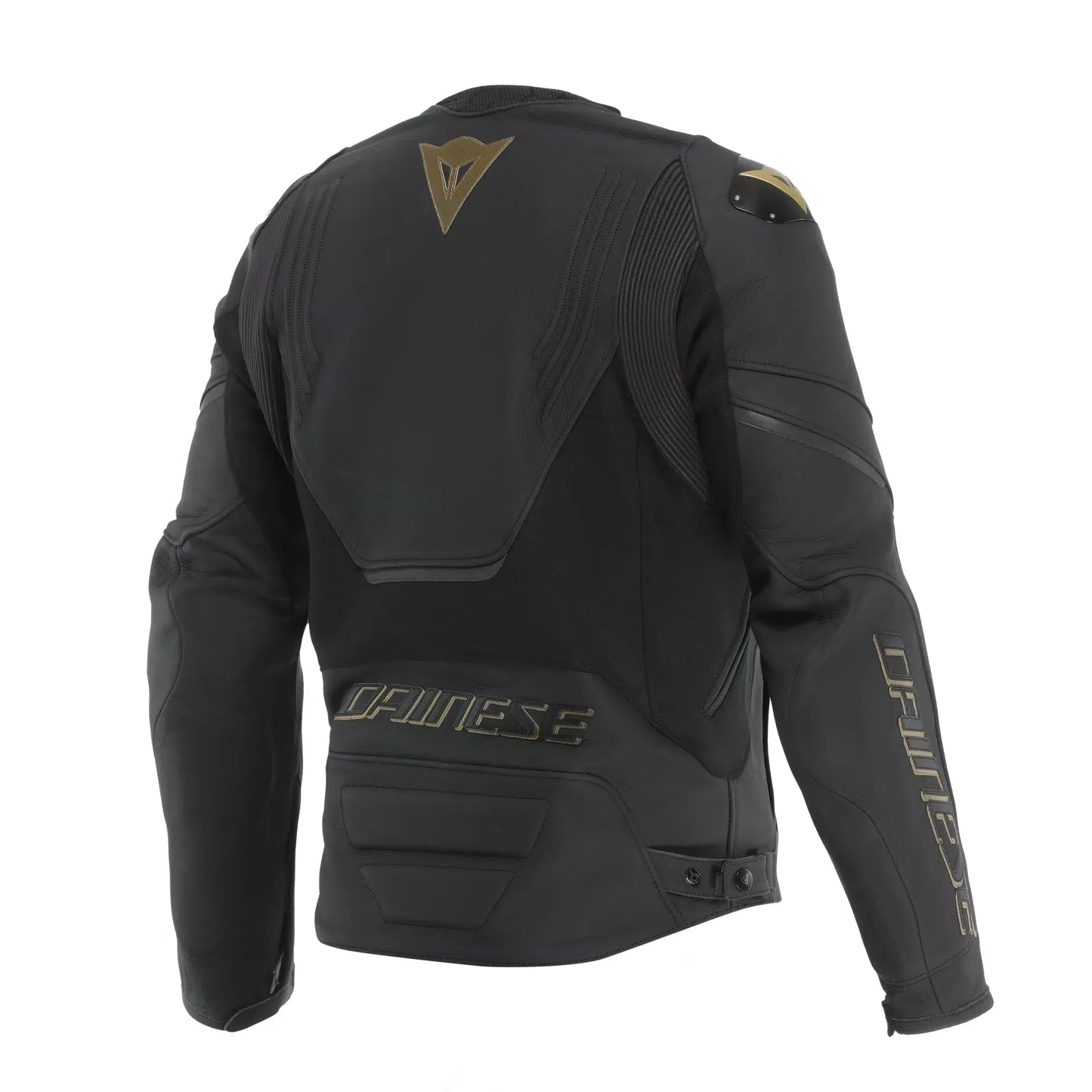 DAINESE RACING 5 BLACK/GOLD - GIACCA MOTO IN PELLE UOMO